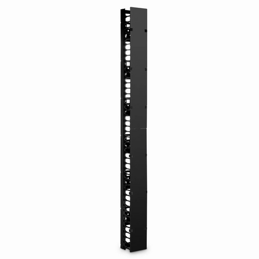Refurb Squared Vertical Single Sided Steel Cable Manager, 45RU, Bend Radius Finger, 5.5 in. Wide