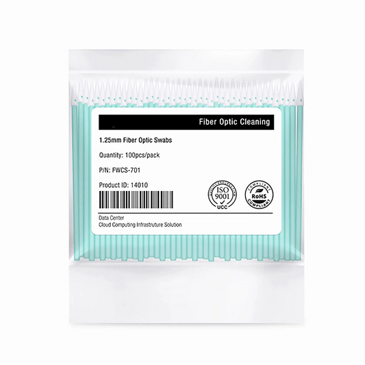 Refurb Squared 1.25mm Fiber Optic Lint-free Foam Clean Swabs (100pcs/Pack)