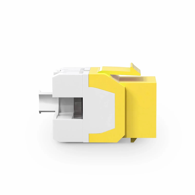 Refurb Squared Cat6 RJ45 (8P8C) Unshielded Punch Down Keystone Jack Module, Yellow (10 pcs/Pack)