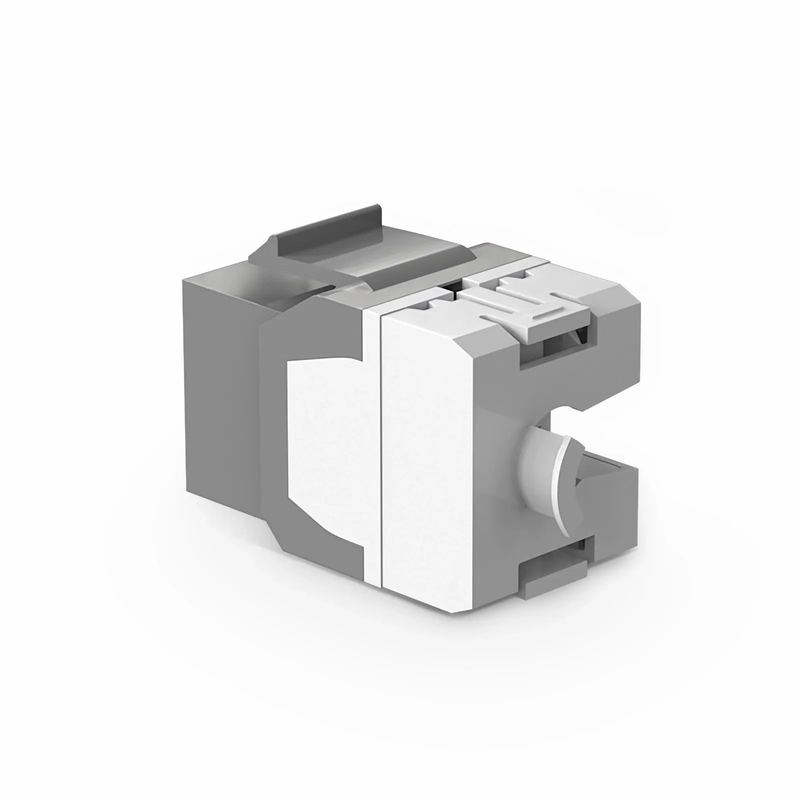 Refurb Squared Cat6 RJ45 (8P8C) Unshielded Punch Down Keystone Jack Module, Gray (10 pcs/Pack)