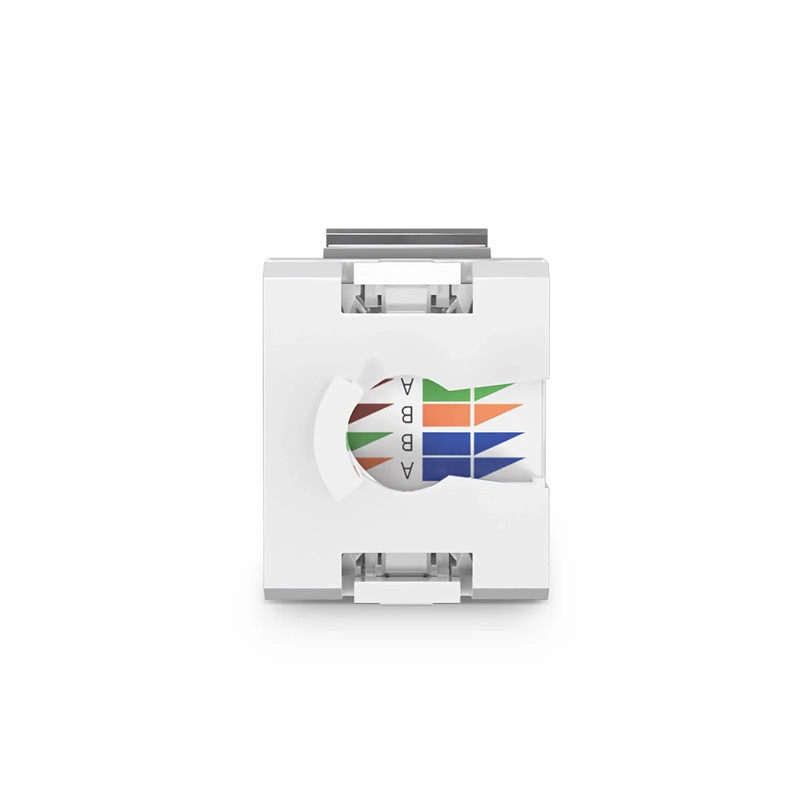 Refurb Squared Cat6 RJ45 (8P8C) Unshielded Punch Down Keystone Jack Module, Gray (10 pcs/Pack)
