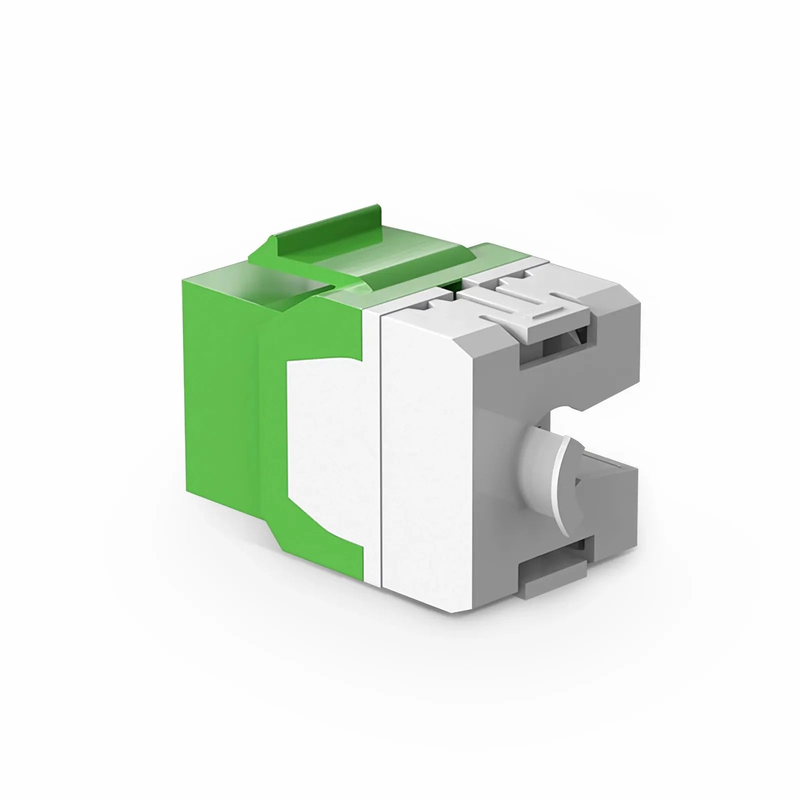 Refurb Squared Cat6 RJ45 (8P8C) Unshielded Punch Down Keystone Jack Module, Green (10 pcs/Pack)