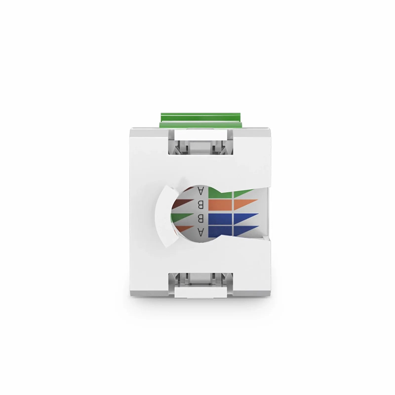Refurb Squared Cat6 RJ45 (8P8C) Unshielded Punch Down Keystone Jack Module, Green (10 pcs/Pack)