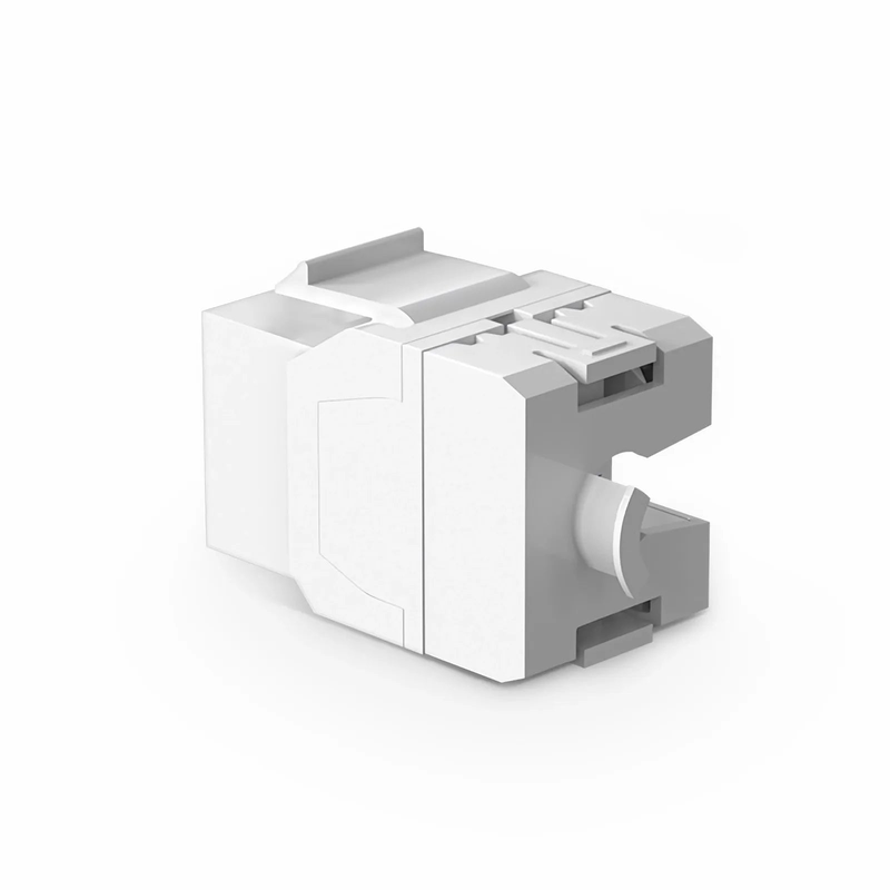 Refurb Squared Cat6 RJ45 (8P8C) Unshielded Punch Down Keystone Jack Module, White (10 pcs/Pack)