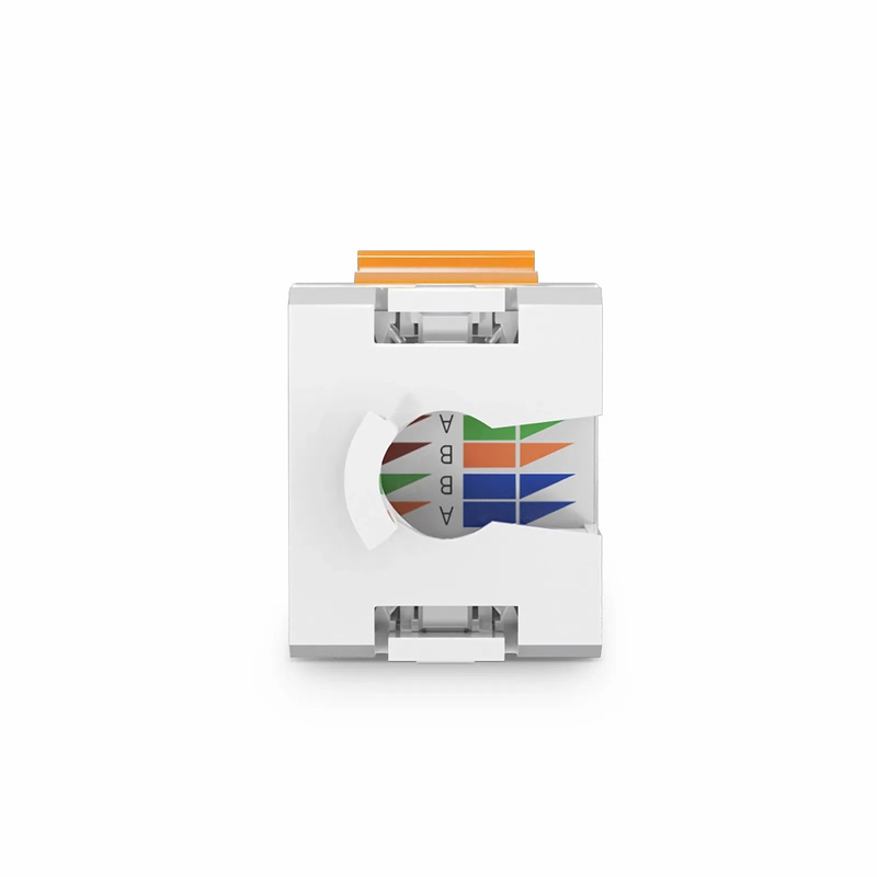 Refurb Squared Cat6 RJ45 (8P8C) Unshielded Punch Down Keystone Jack Module, Orange (10 pcs/Pack)