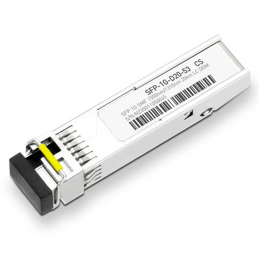 Cisco GLC-BX-20D Compatible 1000BASE-D20-53 SFP TX-1550nm/RX-1310nm 20km DOM Simplex LC Transceiver Module for SMF SFPS