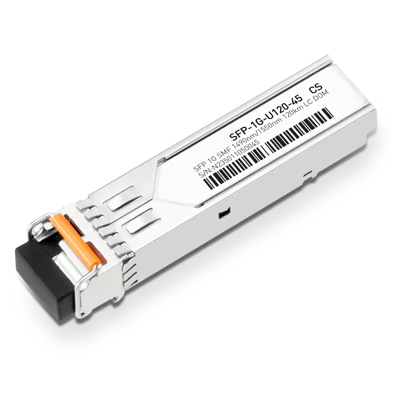 HW SFP-GE-80-SM1490-U Compatible 1GBASE-U80-45 SFP TX-1490nm/RX-1550nm 80km DOM Simplex LC Transceiver Module for SMF SFPS