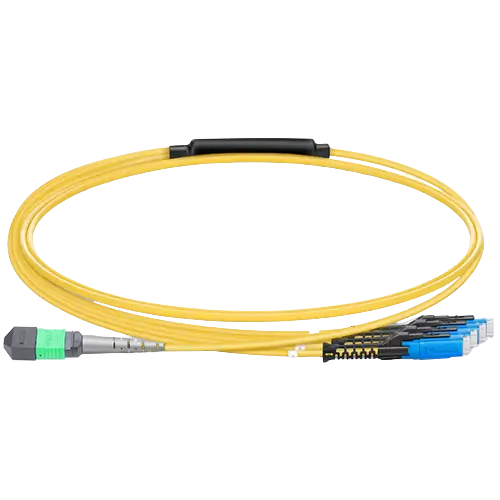 4m (13ft) MPO-8 APC (Female) to 4x MDC Duplex UPC Single-mode (OS2) Harness, Type B, LSZH, Yellow SFPS