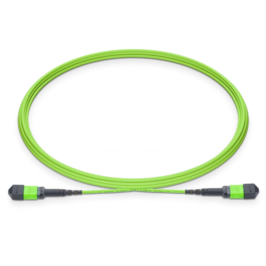0.5m (1.6ft) MTPÃƒâ€šÃ‚Â®-12 UPC (Female) to MTPÃƒâ€šÃ‚Â®-12 UPC (Female) 12 Fibers Multimode (OM5) Jumper, Type B, LSZH, 3.0mm, Max IL ÃƒÂ¢Ã¢â‚¬Â°Ã‚Â¤ 0.35dB, Lime Green SFPS