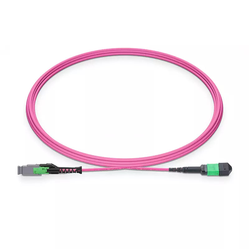 20m (66ft) MMC Breakout Cable, MMC-12 APC (Female) to MPO-12 APC (Female), 12 Fibers, Multimode (OM4), Jumper Polarity, OFNP, 2.5mm, Max IL ÃƒÂ¢Ã¢â‚¬Â°Ã‚Â¤ 0.35dB, Magenta SFPS
