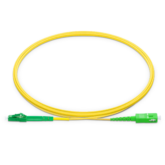 1m (3ft) LC APC to SC APC Simplex OS2 Single Mode LSZH 2.0mm Fiber Optic Patch Cable SFPS