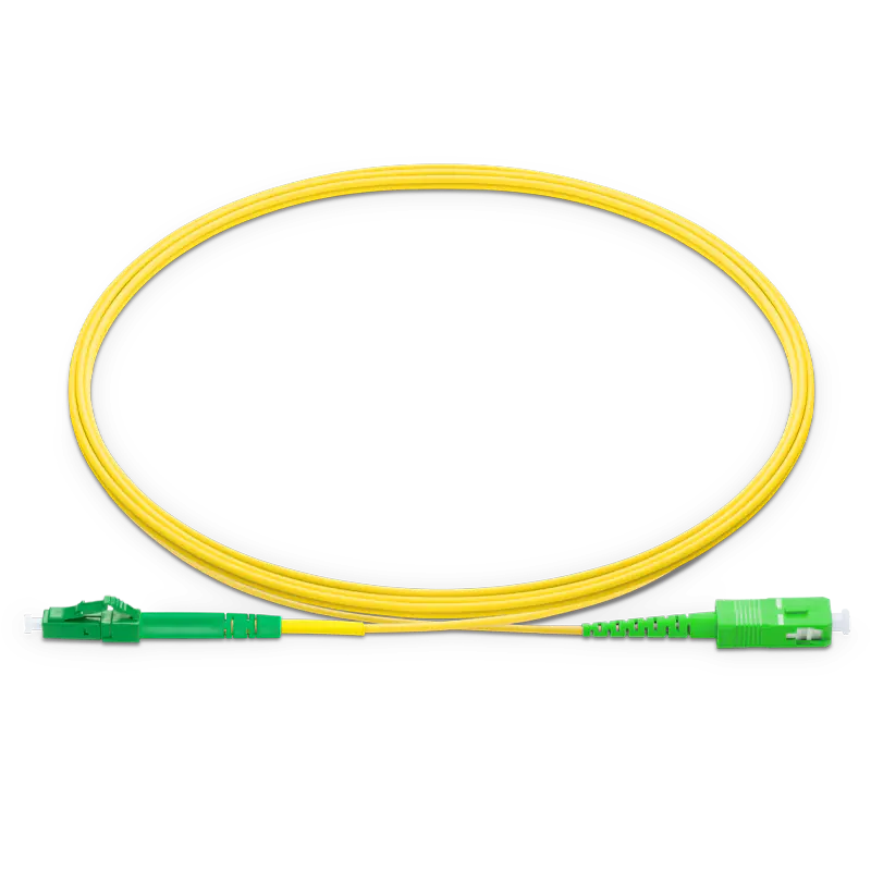 1m (3ft) LC APC to SC APC Simplex OS2 Single Mode LSZH 2.0mm Fiber Optic Patch Cable SFPS
