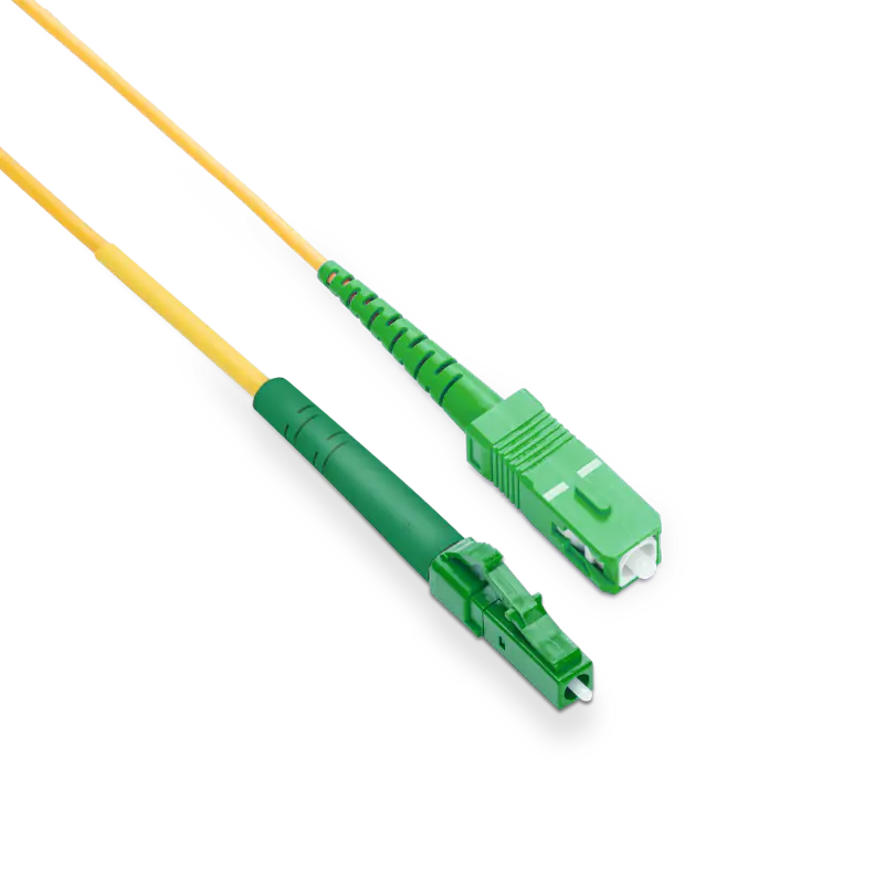 25m (82ft) LC APC to SC APC Simplex OS2 Single Mode LSZH 2.0mm Fiber Optic Patch Cable SFPS