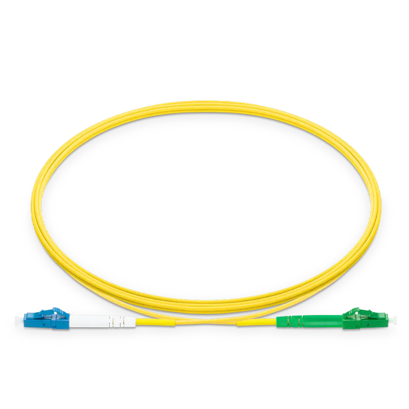 25m (82ft) LC UPC to LC APC Simplex OS2 Single Mode LSZH 2.0mm Fiber Optic Patch Cable SFPS