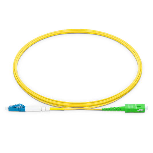 0.5m (1.6ft) LC UPC to SC APC Simplex OS2 Single Mode LSZH 2.0mm Fiber Optic Patch Cable SFPS