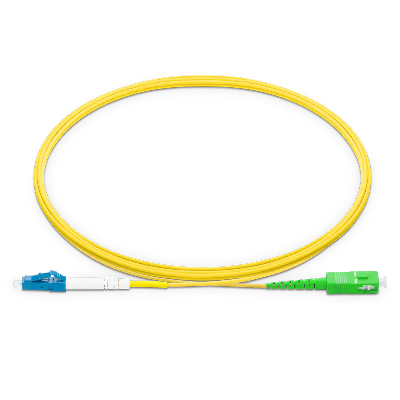 1m (3ft) LC UPC to SC APC Simplex OS2 Single Mode LSZH 2.0mm Fiber Optic Patch Cable SFPS