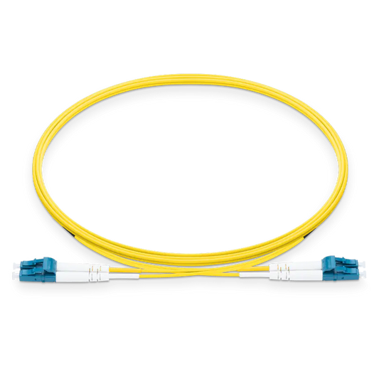 1m (3ft) Grade B LC UPC to LC UPC Duplex Typical 0.12dB IL OS2 Single Mode LSZH 2.0mm BIF Fiber Optic Patch Cable SFPS