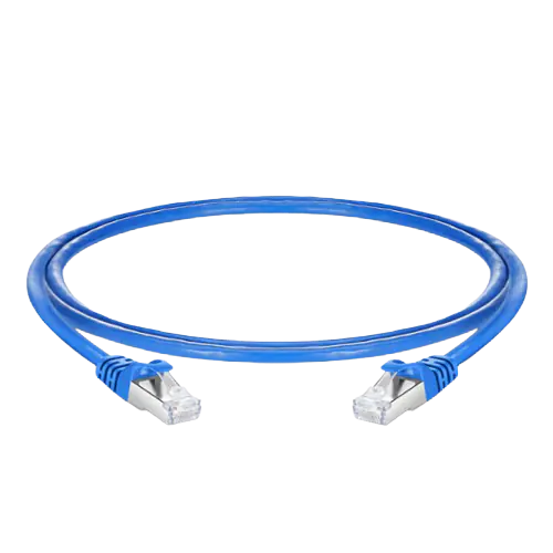 8ft (2.4m) Cat7 Snagless RJ45 Shielded (SFTP) PVC CM Ethernet Patch Cable, 26AWG 100% Copper Wire Blue SFPS