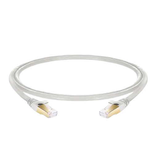 6ft (1.8m) Cat8 Snagless RJ45 Shielded (SFTP) PVC CM Ethernet Patch Cable, 28AWG 100% Copper Wire Off-White SFPS