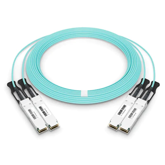 NVIDIA/Mellanox MFS1S90-H003E Compatible AOC 3m (10ft) 2x200G QSFP56 InfiniBand HDR to 2xQSFP56 InfiniBand HDR Active Optical Cross Connect Splitter H-Cable (850nm , MMF) SFPS