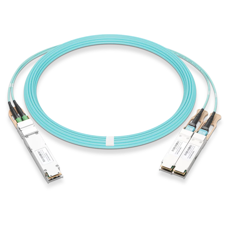 NVIDIA/Mellanox MFA7U10-H030-FLT Compatible AOC 30m (98ft) 400Gb/s OSFP to 2x200Gb/s QSFP56 InfiniBand HDR Active Optical Splitter Cable (Flat top, 850nm, MMF, LSZH) SFPS