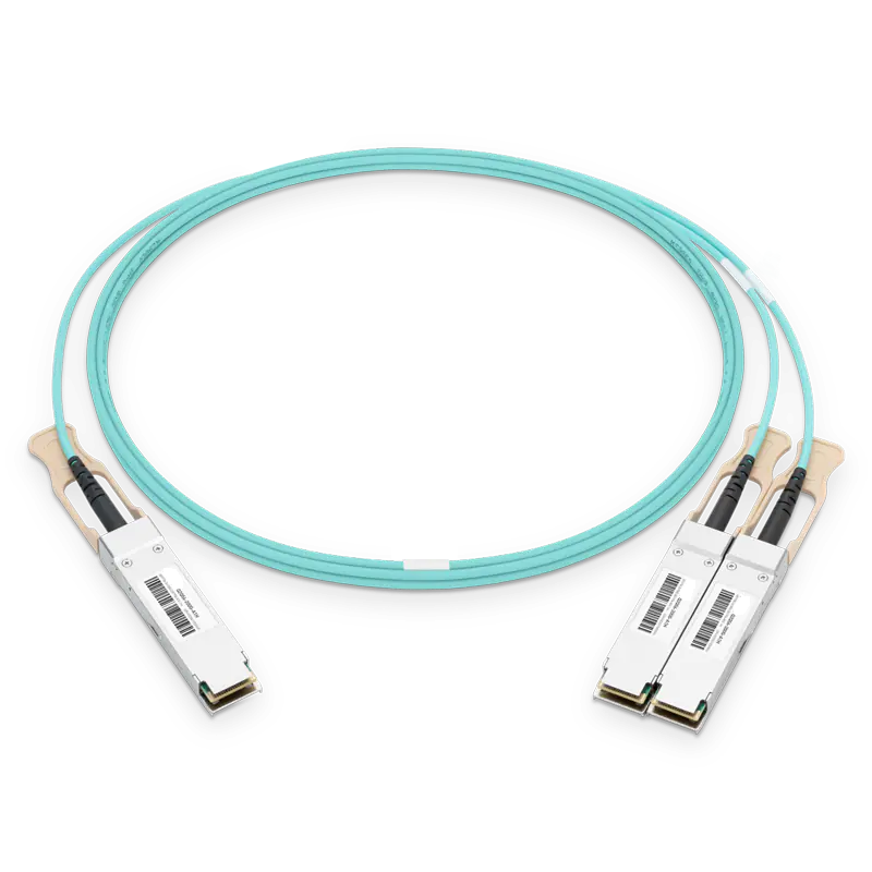 Generic Compatible AOC 1m (3ft) Ethernet 200GbE to 2x100GbE QSFP56 to Active Optical Splitter Cable SFPS
