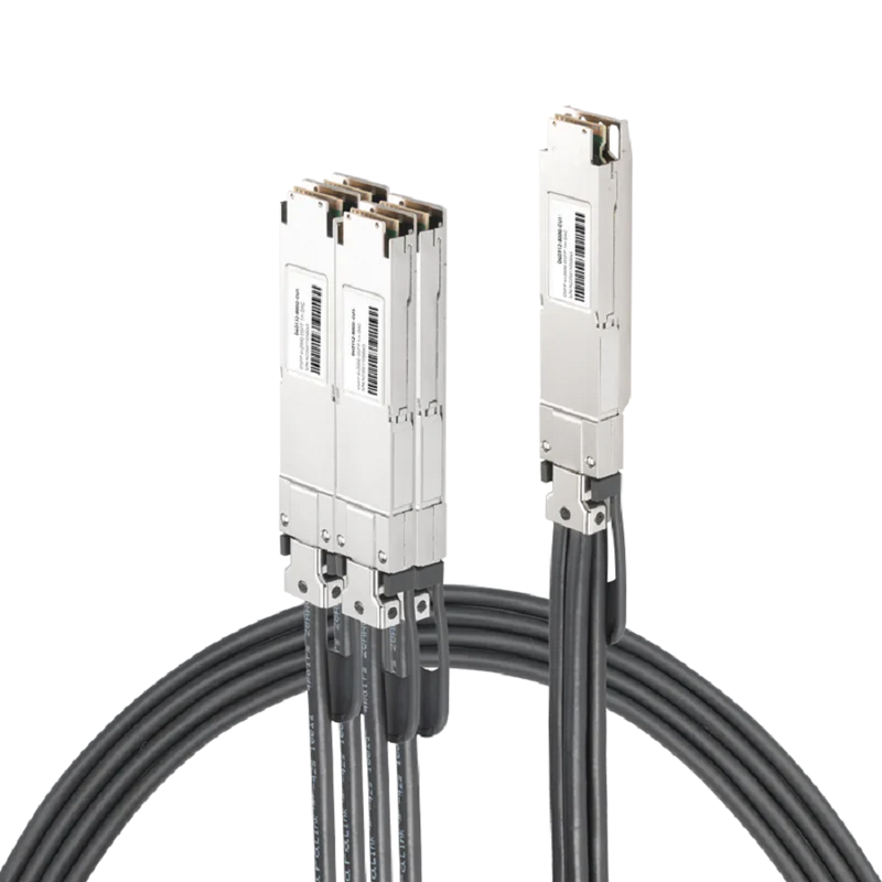 NVIDIA/Mellanox MCP7Y50-N01A Compatible DAC 1.5m (5ft) Twin-port 800Gb/s OSFP Finned Top to 4x200Gb/s OSFP Flat Top Passive Copper Splitter Cable SFPS