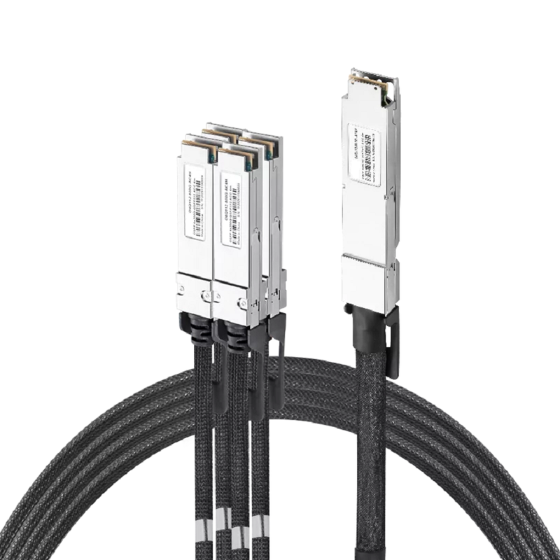 Arista Compatible ACC 4m (13ft) Twin-port 2x400Gb/s OSFP Finned Top to 4x200Gb/s QSFP112 Flat Top Active Copper Splitter Cable SFPS