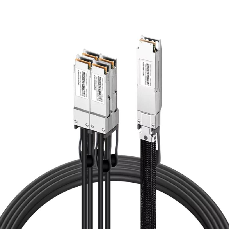 NVIDIA/Mellanox MCP7Y40-N002 Compatible DAC 2m (7ft) Twin-port 2x400Gb/s OSFP Finned Top to 4x200Gb/s QSFP112 Flat Top InfiniBand NDR Passive Copper Splitter Cable SFPS