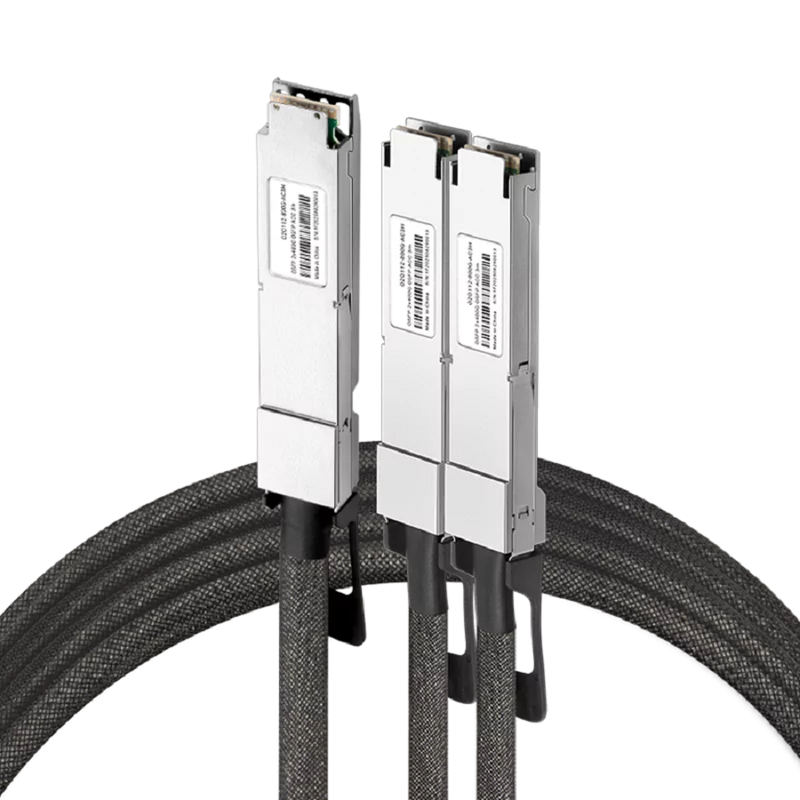 NVIDIA/Mellanox Compatible ACC 1m (3ft) Twin-port 2x400Gb/s OSFP Finned Top to 2x400Gb/s OSFP Flat Top InfiniBand NDR Active Copper Splitter Cable SFPS