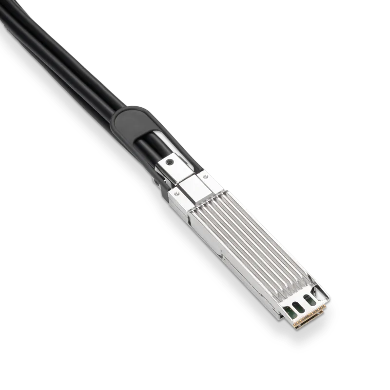 Arista Compatible DAC 1m (3ft) Twin-port 800Gb/s OSFP Finned Top to 4x200Gb/s OSFP Flat Top Passive Copper Splitter Cable SFPS