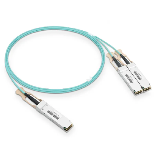 NVIDIA/Mellanox MFS1S50-V020E Compatible AOC 20m (66ft) Ethernet 200GbE to 2x100GbE QSFP56 Active Optical Splitter Cable SFPS