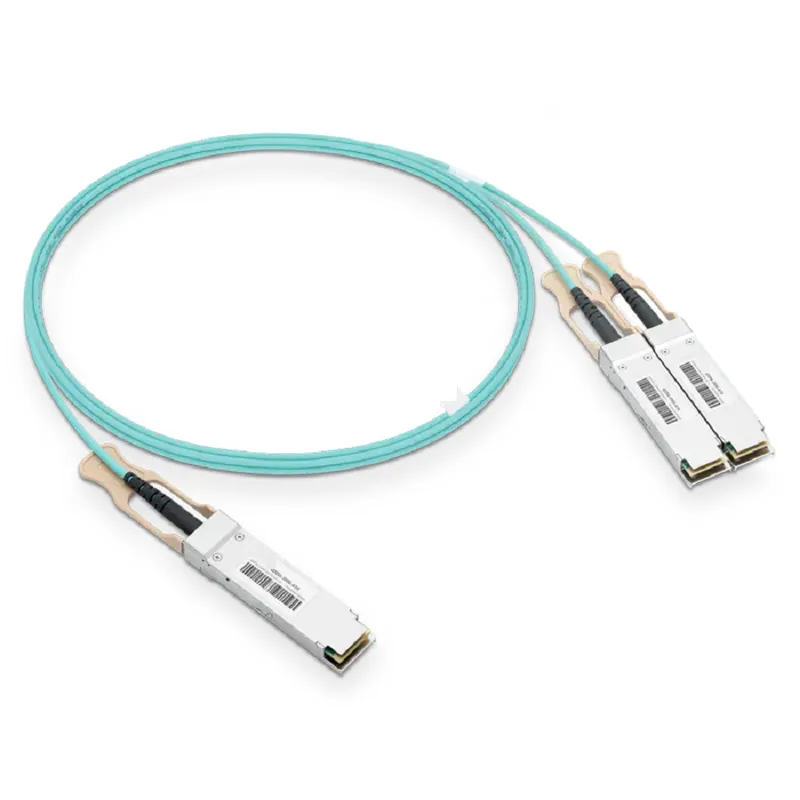 NVIDIA/Mellanox MFS1S50-V030E Compatible AOC 30m (98ft) Ethernet 200GbE to 2x100GbE QSFP56 Active Optical Splitter Cable SFPS