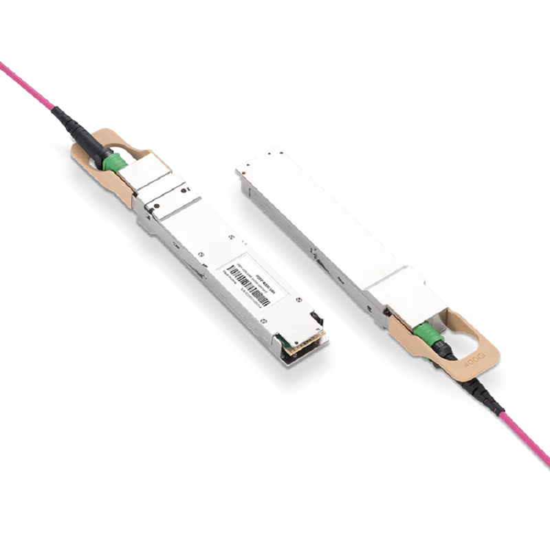 HPE S6B53A Compatible Broadcom DSP & Broadcom VCSEL 400GBASE-VR4 OSFP PAM4 850nm 50m MTP/MPO-12 APC MMF Optical Transceiver Module SFPS