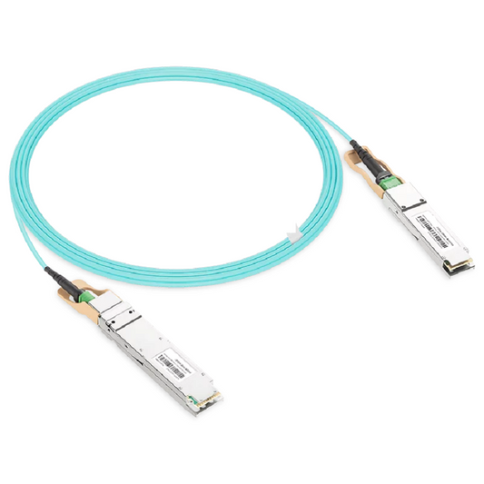 NVIDIA/Mellanox Compatible AOC 10m (33ft) 200Gb/s OSFP to 200Gb/s QSFP56 InfiniBand HDR Active Optical Cable (Flat top, 850nm, MMF, LSZH) SFPS