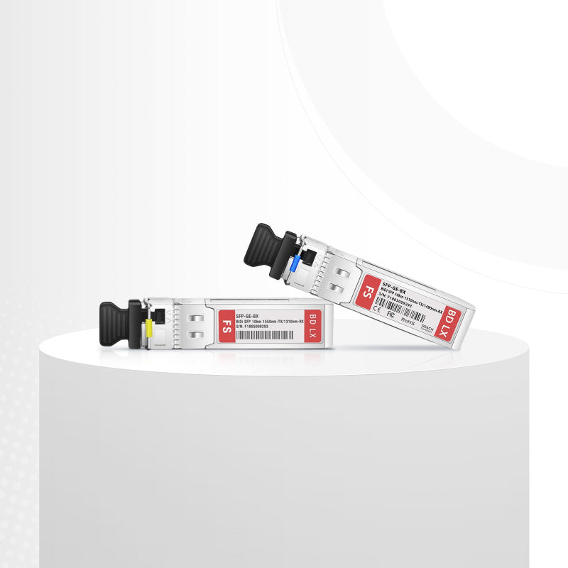 100BASE-BX-D SFP BiDi 1550nm-TX/1310nm-RX 20km DOM Simplex LC SMF Optical Transceiver Module for FS Switches